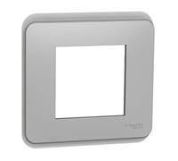 Schneider Electric - Unica Pro - plaque de finition - Alu - 1 poste - NU400230