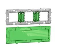 Schneider Electric - Unica - support de fixation 6-8 mod / 3 postes + protection chantier - zamac - NU7006C