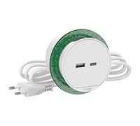 Schneider Electric - Unica System+ - bloc de prise à encastrer XS - USB C - câble 2m - blanc - INS44008