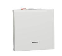 Schneider Electric - Unica - va-et-vient lum témoin - 10A - connex rapide - 2 mod - Blanc - méca seul - NU320318S