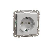 Schneider Electric Wiser Connected Schuko Socket 16A TPM Système en aluminium M Smart Socket Compatible avec Amazon Alexa et Google Home Smart Home