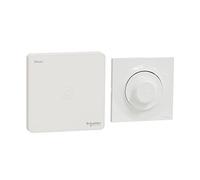 Schneider Electric - Wiser, Kit éclairage connecté - Variateur rotatif odace, passerelle wifi, plaque styl blc 1P - CCTFR5201 - Blanc