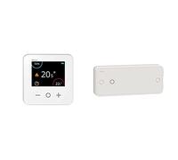 Schneider Electric - Wiser - Thermostat d'ambiance connecté Liaison zigbee 2,4GHz - CCTFR6400 & - Wiser - actionneur de Chauffage électrique - 16A - Fil Pilote - CCTFR6700