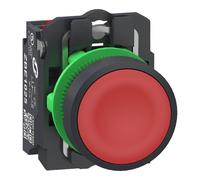 Schneider Electric XB5AA425 Bouton poussoir, Harmony XB5, plastique, 22 mm, rouge, Sans inscription, palpage, 1Ö, push-in