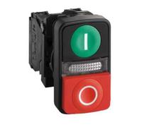 XB5AW73731B5 - Bouton-poussoir double, Harmony XB5, plastique, éclairé, 1 conta
