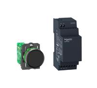 Schneider Electric Interrupteur électrique bouton-poussoir XB5RFB01 Noir 22 mm