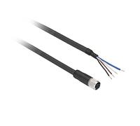 Schneider Electric XZCP0941L5 Connecteur Pré-Câblé Femelle, M8, 4 Broches, Droit, Longueur Câble 5m, 4 A, 60-75V