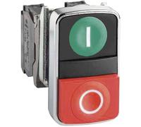 Schneider Electric ZB4BA7341 Harmony ZB4BA7341 Bouton-poussoir à double touche actionneur plat 2 boutons vert, rouge décrochage par pression 1 pc(s)