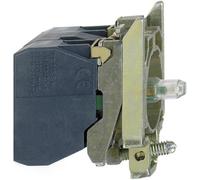 Schneider Electric ZB4BW0B11 Contact auxiliaire, Élément LED avec adaptateur de fixation, avec culot d'ampoule 1 NO (T) blanc à
