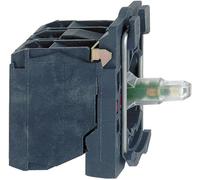 Schneider Electric ZB5AW0B11 Contact auxiliaire, Élément LED avec adaptateur de fixation, avec culot dampoule 1 NO (T) blanc à rappel 24 V/DC, 24 V/AC 1 pc(s)
