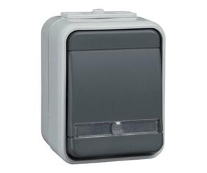 Schneider Elso Bouton-poussoir 1 contact NO AP, clair, gris clair/gris foncé ELG442119 Quantité:1