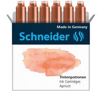 Schneider Etui De 6 Cartouches D'encre Pour Stylo Plume Paste Abricot