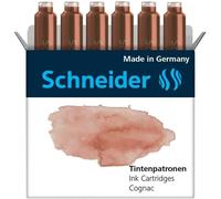 Schneider Etui De 6 Cartouches D'encre Pour Stylo Plume Pastel Cognac
