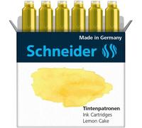 Schneider Etui De 6 Cartouches D'encre Pour Stylo Plume Pastel Lemon Cake
