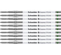 Schneider Express 775 7764 Lot de 10 recharges à pointe moyenne pour stylo bille Norme ISO 12757-2 H Vert