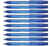 Schneider Fave Lot de 10 stylos à bille rechargeable pointe moyenne encre bleue