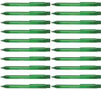 Schneider Fave Lot de 20 Stylos à bille rétractables et rechargeables avec corps aux couleurs translucides Encre vert