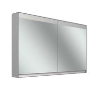Schneider FILO H rmoire de toilette, encastrée, bandeau lumineux en haut, 1295x147x759mm, 2 portes, 2 prises de courant, 180.130.02.04, Exécution: norme UE/corps gris