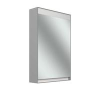 Schneider FILO H rmoire de toilette, encastrée, bandeau lumineux en haut, 495x147x759mm, charnière de porte à gauche, 1 prise de courant à droite, 180.052.02.04, Exécution: norme UE/corps gris