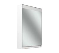 Schneider FILO H rmoire de toilette, encastrée, bandeau lumineux en haut, 495x147x759mm, charnière de porte à gauche, 1 prise de courant à droite, 180.052.02.02, Exécution: norme UE/corps blanc