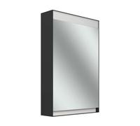 Schneider FILO H rmoire de toilette, encastrée, bandeau lumineux en haut, 495x147x759mm, charnière de porte à gauche, 1 prise de courant à droite, 180.052.01.44, Exécution: norme CH/corps noir mat
