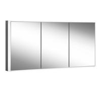 Schneider GLOW classic H rmoire de toilette, 3 portes 60/60/60cm, 1825x158x731mm, éclairage circulaire, intensité variable en continu, 182.180.02.41, Exécution: norme UE/corps noir mat, paroi arriè
