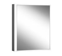 Schneider GLOW classic H rmoire de toilette, 1 porte 60cm, charnières à droite, 625x158x731mm, éclairage circulaire, variateur d'intensité en continu, 182.061.02.41, Exécution: norme UE/corps noir