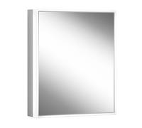 Schneider GLOW classic H rmoire de toilette, 1 porte 60cm, charnières à droite, 625x158x731mm, éclairage circulaire, variateur d'intensité en continu, 182.061.02.50, Exécution: norme UE/corps argen