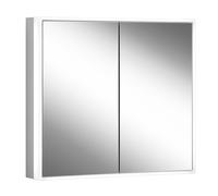 Schneider GLOW classic H rmoire de toilette, 2 portes 30/30cm, 625x158x731mm, éclairage périphérique, intensité lumineuse variable, prise à gauche, 182.063.01.50, Exécution: norme CH/corps argent a