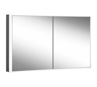 Schneider GLOW classic H rmoire de toilette, 2 portes 60/60cm, 1225x158x731mm, éclairage circulaire, variateur d'intensité en continu, 182.120.02.41, Exécution: norme UE/corps noir mat, paroi arriè