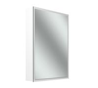 Schneider GLOW D2W armoire de toilette, 1 porte 50cm, charnières à gauche, 513x136x736mm, éclairage périphérique, Dim2Warm, 218.052.02.02, Exécution: norme UE/corps blanc