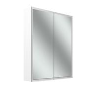 Schneider GLOW D2W armoire de toilette, 2 portes 30/30cm, 613x136x736mm, éclairage circulaire, Dim2Warm, 218.063.01.02, Exécution: norme CH/corps blanc