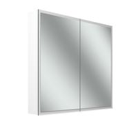 Schneider GLOW D2W armoire de toilette, 2 portes 40/40cm, 813x136x736mm, éclairage circulaire, Dim2Warm, 218.080.02.02, Exécution: norme UE/corps blanc