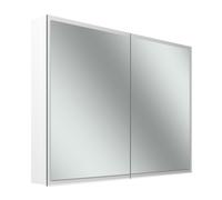 Schneider GLOW D2W armoire de toilette, 2 portes 50/50cm, 1013x136x736mm, éclairage circulaire, Dim2Warm, 218.100.02.02, Exécution: norme UE/corps blanc