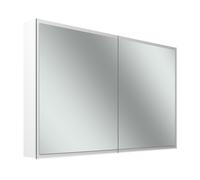 Schneider GLOW D2W armoire de toilette, 2 portes 60/60cm, 1213x136x736mm, éclairage circulaire, Dim2Warm, 218.120.02.02, Exécution: norme UE/corps blanc