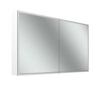 Schneider GLOW D2W armoire de toilette, 2 portes 65/65cm, 1313x136x736mm, éclairage circulaire, Dim2Warm, 218.130.02.02, Exécution: norme UE/corps blanc