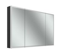 Schneider GLOW D2W Armoire de toilette, 3 portes 30/60/30cm, 1213x136x736mm, éclairage périphérique, Dim2Warm, 218.121.02.44, Exécution: norme EU/corps noir mat