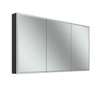 Schneider GLOW D2W Armoire de toilette, 3 portes 45/50/45cm, 1413x136x736mm, éclairage périphérique, Dim2Warm, 218.141.02.44, Exécution: norme EU/corps noir mat