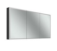 Schneider GLOW D2W Armoire de toilette, 3 portes 50/50/50cm, 1513x136x736mm, éclairage périphérique, Dim2Warm, 218.151.02.44, Exécution: norme EU/corps noir mat