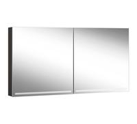 Schneider GRACE TW Armoire de toilette avec éclairage, 2 portes 70/70cm, 1395x120x700mm, intensité lumineuse variable, 2000-6500K, 116.540.02.44, Exécution: norme EU/corps noir mat