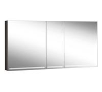 Schneider GRACE TW Armoire de toilette avec éclairage, 3 portes 60/30/30cm, 1495x120x700mm, intensité lumineuse variable, 2000-6500K, 116.550.02.41, Exécution: norme UE/corps noir mat, paroi arrière r