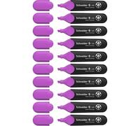Schneider Job 150 - Surligneurs en plastique recy vec ange bleu, pack de 10, couleur: Lilas