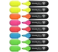 Schneider Job 150 surligneurs (en plastique recyclé) Lot de 8, assortis