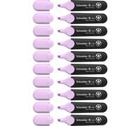 Schneider Job 150 surligneurs pastel (à pointe biseautée épaisseur de trait 1 + 5 mm) Lot de 10, Lilas