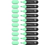 Schneider Job 150 surligneurs pastel (à pointe biseautée épaisseur de trait 1 + 5 mm) Lot de 10, Menthe