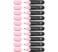 Schneider Optics Surligneurs Job 150 Pastel Lot de 10 Rose Pointe biseautée 1 + 5 mm