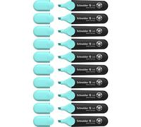 Schneider Job 150 surligneurs pastel (à pointe biseautée épaisseur de trait 1 + 5 mm) Lot de 10, Turquoise