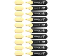 Schneider Job 150 surligneurs pastel (à pointe biseautée épaisseur de trait 1 + 5 mm) Lot de 10, Vanille
