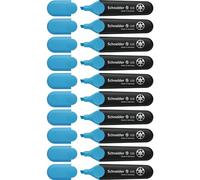 Schneider Job (Surligneurs, rechargeable) Lot de 10, Encre bleue