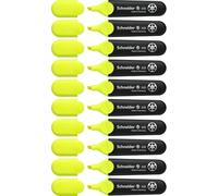 Schneider Job (Surligneurs, rechargeable) Lot de 10, Encre jaune